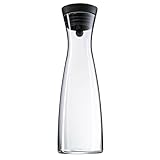 WMF Basic Wasserkaraffe 1,5 liter, Glaskaraffe mit Deckel, Silikondeckel, CloseUp-Verschlu