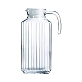 Luminarc ARC 30629 Quadro Krug, Kühlschrankkrug mit Deckel, 1.7 Liter, Glas, transparent, 1 Stüc