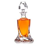 Whiskyflasche Karaffe Whiskey Dekanter mit Glass Verschluss 800ml für Rum, Scotch, Cognac - Geschenk-Idee für Männer- mit Geschenkbox