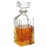 Klassische Glas-Karaffe ca. 900 ml für Whiskey Cognac Brandy Likö