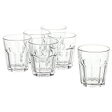 IKEA 6-er Set Gläser Pokal stapelbares Glas für kalte oder heiße Getränke - 270ml - 10 cm hoch - spülmaschinenf