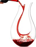 Weindekanter,Smaier Decanter 1.2L Wein-Dekantiergefäß Bleifreier Glasbe Perfektes Geschenkset D