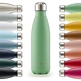Blumtal Trinkflasche Charles - auslaufsicher, BPA-frei, stundenlange Isolation von Warm- und Kaltgetränken, 500ml, summer green - grü