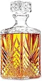 Bormioli Rocco Whisky Karaffe Selecta (Farbe klar, Dekanter 1000 ml, spülmaschinenfest, Glaskaraffe mit Verschluss) 73281